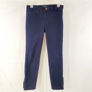 LAUREN Ralph Lauren Women's Navy Blue Cropped Pants - size 2